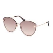 Rose Gold/Brown Shaded Zonnebril Tom Ford , Pink , Dames