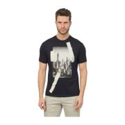 Bedrukt T-shirt - Les Bleus Armani Exchange , Blue , Heren