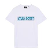 Vibrations Print T-Shirt Lyle & Scott , White , Heren