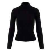 Pccrista LS Roll Neck KNT Noos Sweater Pieces , Black , Dames