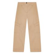 Cargo Zak Beige Broek Ganni , Beige , Dames