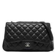 Pre-owned Leather chanel-bags Chanel Vintage , Black , Dames