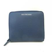 Pre-owned Leather wallets Balenciaga Vintage , Blue , Heren