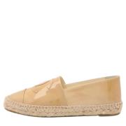 Pre-owned Leather flats Chanel Vintage , Beige , Dames