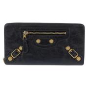 Pre-owned Leather wallets Balenciaga Vintage , Black , Heren