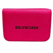 Pre-owned Leather wallets Balenciaga Vintage , Pink , Dames