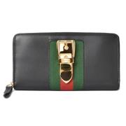 Pre-owned Leather wallets Gucci Vintage , Black , Dames