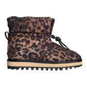 Luipaard Enkellaarzen Gewatteerde Schoenen Dolce & Gabbana , Brown , H...