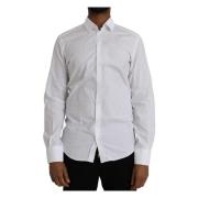 Wit Katoenen Shirt Gold Model Dolce & Gabbana , White , Heren