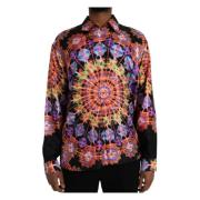 Multicolor Luminarie Seide Casual Shirt Dolce & Gabbana , Multicolor ,...