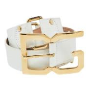 Pre-owned Leather belts Dolce & Gabbana Pre-owned , White , Dames