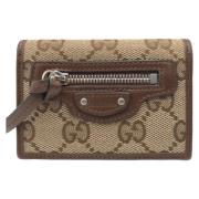 Pre-owned Canvas wallets Gucci Vintage , Brown , Dames