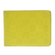 Pre-owned Canvas wallets Louis Vuitton Vintage , Yellow , Heren