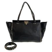 Pre-owned Leather shoulder-bags Valentino Vintage , Black , Dames