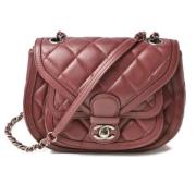 Pre-owned Leather chanel-bags Chanel Vintage , Brown , Dames