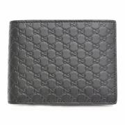 Pre-owned Leather wallets Gucci Vintage , Black , Heren