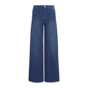 Blauwe Jeans Rechte Pijp Rits Sluiting Emporio Armani , Blue , Dames