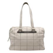 Pre-owned Leather chanel-bags Chanel Vintage , White , Dames