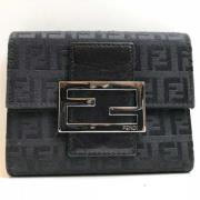 Pre-owned Canvas wallets Fendi Vintage , Black , Dames