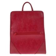 Pre-owned Leather backpacks Yves Saint Laurent Vintage , Red , Dames