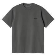 Duster Script T-Shirt Zwart Carhartt Wip , Gray , Heren