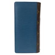 Pre-owned Leather wallets Louis Vuitton Vintage , Blue , Heren