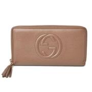 Pre-owned Leather wallets Gucci Vintage , Brown , Dames