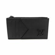 Pre-owned Leather wallets Louis Vuitton Vintage , Black , Heren