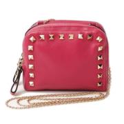 Pre-owned Leather shoulder-bags Valentino Vintage , Pink , Dames