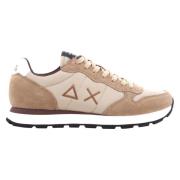 Heren Lage Sneakers Solide Stijl Sun68 , Beige , Heren