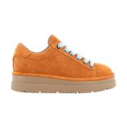 Suede Lace-Up Sneakers Panchic , Brown , Dames