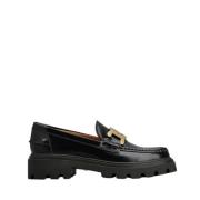 Zwarte Mocassin Leren Schoenen Tod's , Black , Dames