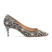 Zwart en wit zebra patroon pumps Kazar , Black , Dames