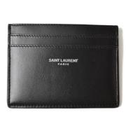 Pre-owned Leather wallets Yves Saint Laurent Vintage , Black , Heren