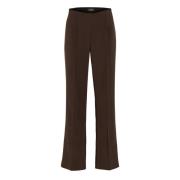 Wijde Bruine Broek Sand , Brown , Dames