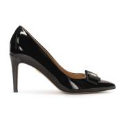 Gelakte pumps met strik Kazar , Black , Dames