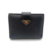 Pre-owned Leather wallets Prada Vintage , Black , Dames