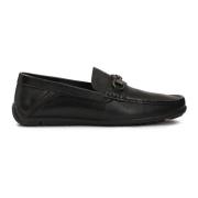 Comfortabele zwarte mocassins met metalen staaf Kazar , Black , Heren