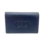 Pre-owned Leather wallets Dior Vintage , Blue , Heren