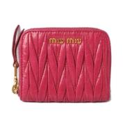 Pre-owned Leather wallets Miu Miu Pre-owned , Pink , Dames