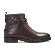 Elegante Bruine Leren Herenschoenen Kazar , Brown , Heren