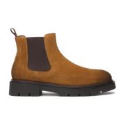 Bruine suède pantoffels met trep zool Kazar , Brown , Heren