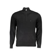 Geborduurde Half Zip Nylon Sweater U.s. Polo Assn. , Black , Heren