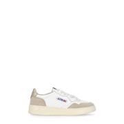 Witte Leren Sneakers met Contrasterende Details Autry , White , Dames