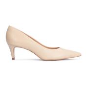 Elegante beige pumps op een lage dunne hak Kazar , Beige , Dames