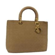 Pre-owned Nylon handbags Dior Vintage , Beige , Dames