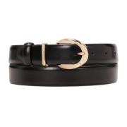 Zwarte riem met minimalistische gesp Kazar , Black , Dames