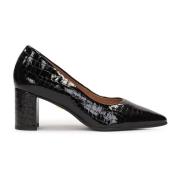 Gestempelde lakleren pumps Kazar , Black , Dames