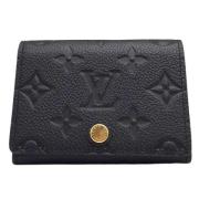 Pre-owned Leather wallets Louis Vuitton Vintage , Black , Dames