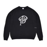 Gebreide Crewneck Sweater Pop Trading Company , Black , Heren